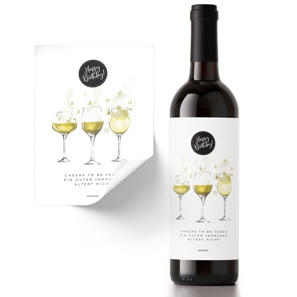 Flaschenaufkleber - Wein